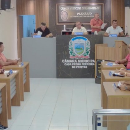 C�mara de Passagem-PB realiza sess�o ordin�ria e vereadores aprovam PL que autoriza abertura de cr�dito especial ao or�amento